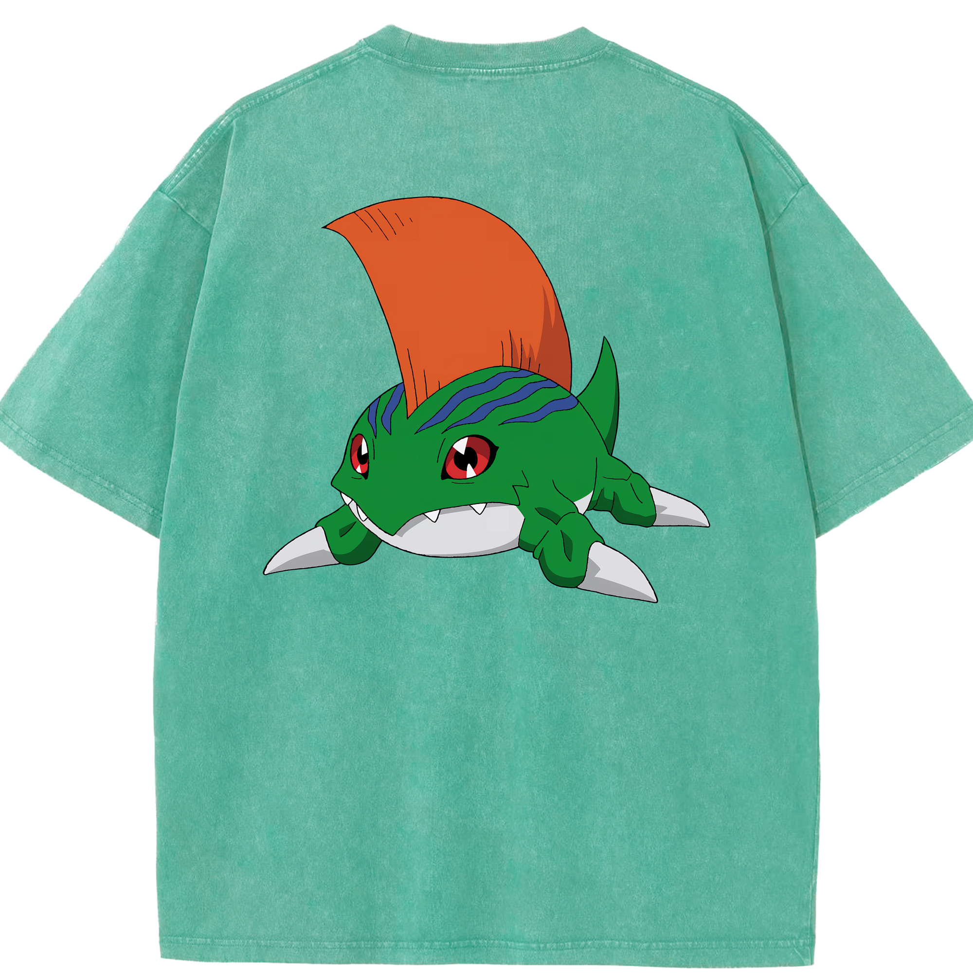 （画像用） Digimon デジタルモンスター/デジモン 綿100% ヴィンテージ風 半袖Tシャツ（背面プリント）
